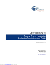 Cypress MB39C831-EVB-02 Operation Manual
