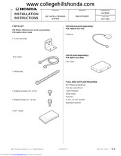 Honda 2008 ODYSSEY Instructions Manual