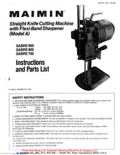 maimin SABRE700 Instructions And Parts List