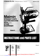 maimin K Instructions And Parts List