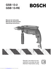 Bosch GSB 13-2 Operating Instructions Manual