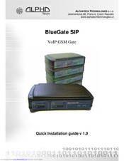 Alphatech BlueGate SIP Quick Installation Manual
