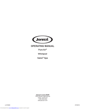 Jacuzzi Pure Air Operating Manual