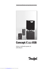 Teufel Concept C 2.1 USB Technical Specifications And Operating Instructions