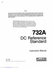 Fluke 732a Instruction Manual