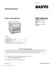 Sanyo VMC-8621PA Service Manual