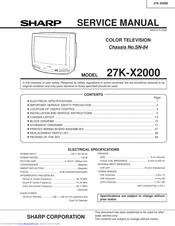 Sharp 27K-X2000 Service Manual