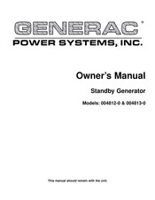 Generac Power Systems 004812-0 Owner's Manual
