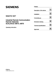 Siemens SCALANCE M876-3 Operating Instructions Manual