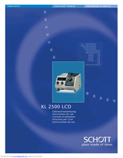 SCHOTT KL 2500 LCD Instructions For Use Manual