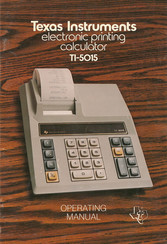 Texas Instruments TI-5015 Operating Manual