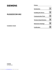 Siemens RUGGEDCOM i802 Installation Manual