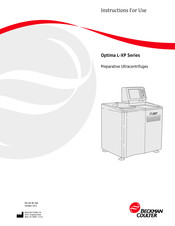 Beckman Coulter Optima L-XP Instructions For Use Manual