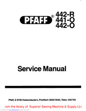 Pfaff 442-R Service Manual