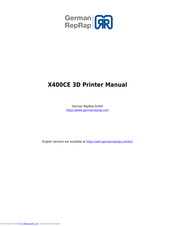 German RepRap X400CE Manual