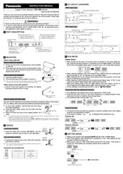 Panasonic FX-100 Series Instruction Manual