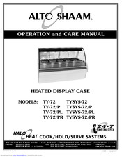 Alto-Shaam TY-72/P Operation And Care Manual
