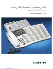 Astra Dialog 3213 Quick Reference Manual