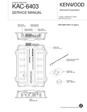 Kenwood KAC-6403 Service Manual