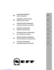 Neff E1541W0EU Assembly Instructions Manual