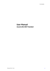 ASCOM d41 DECT User Manual