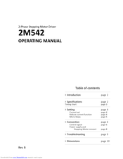 SainSmart 2M542 Operating Manual