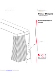 MGE UPS Systems Pulsar EXtreme2000 Installation And User Manual