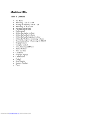 Meridian 5216 User Manual