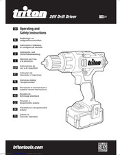 Triton T20 DD Operating And Safety Instructions Manual