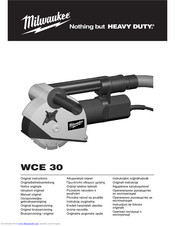 Milwaukee WCE 30 Original Instructions Manual