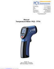 PCE Instruments PCE - 777N Manual