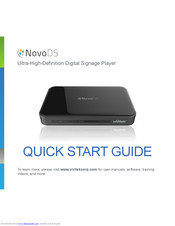 Vivitek novods Quick Start Manual