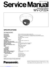 Panasonic WV-CF224 Service Manual