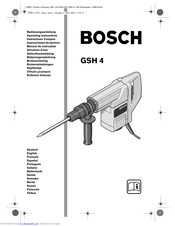 Bosch GSH 4 Operating Instructions Manual