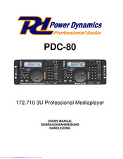 Power Dynamics PDC-80 User Manual