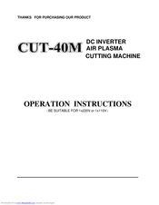 Top Gun CUT-40M Operation Instructions Manual