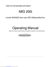 Top Gun MIG 200i Operating Manual