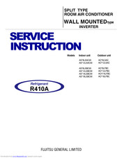 Fujitsu AS*12LSACW Service Instructions Manual