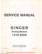Singer Centurion 121D200A Service Manual