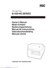 TEC B-450-HS SERIES Owner's Manual