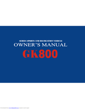 GoKa Sports GK800 Owner's Manual
