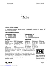 Arcom SBC-GX1 Technical Manual