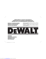 DeWalt DWV009 Instruction Manual