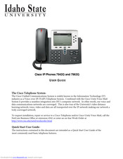 Cisco 7942G - Unified IP Phone VoIP User Manual