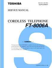 Toshiba FT-8006A Service Manual