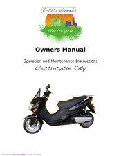 ELECTRICYCLE CITY Owner's Manual