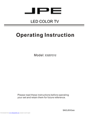 JPE E32D7212 Operating	 Instruction