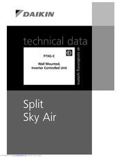Daikin FTXG-C Technical Data Manual