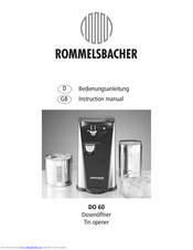 Rommelsbacher DO 60 Instruction Manual