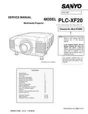 Sanyo XF20 - PLC XGA LCD Projector Service Manual